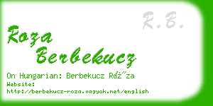 roza berbekucz business card